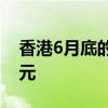 香港6月底的官方外汇储备资产为4,163亿美元