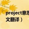 project意思中文翻译（project什么意思中文翻译）