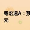 粤宏远A：预计上半年净亏损500万元–900万元