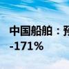 中国船舶：预计上半年净利润同比增长144%-171%