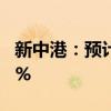 新中港：预计上半年净利润同比增长35%-55%