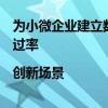 为小微企业建立数字信用画像和评分，提高银行信用贷款通过率|创新场景