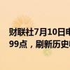 财联社7月10日电，日经225指数收盘涨0.61%，报41831.99点，刷新历史收盘新高。