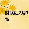 财联社7月19日电，印度NIFTY指数跌幅达1%。