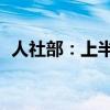 人社部：上半年全国城镇新增就业698万人