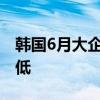 韩国6月大企业就业人口增幅创近五年多来新低