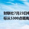 财联社7月23日电，巴克莱策略师将标普500指数2024年目标从5300点调高至5600点。