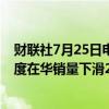 财联社7月25日电，日产首席财务官表示，日产品牌第一季度在华销量下滑2.3%。