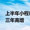 上半年小程序游戏收入同比增长60.5% 连续三年高增