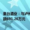 皇台酒业：与泸州金桂、甘肃盛达签订债务代偿协议 涉及金额691.26万元