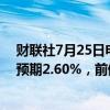 财联社7月25日电，日本6月企业服务价格指数年率为3%，预期2.60%，前值2.50%。