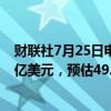 财联社7月25日电，道达尔集团第二季度调整后净利润46.7亿美元，预估49.2亿美元。