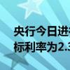 央行今日进行2000亿元1年期MLF操作，中标利率为2.30%。