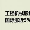 工程机械股集体走高 中国重汽涨近11%三一国际涨近5%