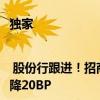 独家| 股份行跟进！招商银行将于7月26日下调存款挂牌利率 最高降20BP