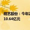 精艺股份：今年以来与华盛实业发生日常经营采购金额累计10.64亿元