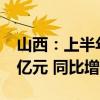 山西：上半年全省地区生产总值为11186.85亿元 同比增长1.9%