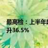 最高检：上半年起诉破坏市场经济秩序犯罪6.2万人 同比上升36.5%