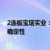 2连板宝塔实业：重大资产重组事项能否正式实施尚存在不确定性