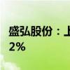 盛弘股份：上半年净利1.81亿元 同比增长0.02%