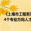 《上海市工程系列数字技术专业职称评审办法》发布 明确14个专业方向人才评价标准