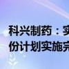 科兴制药：实际控制人及高级管理人员增持股份计划实施完毕