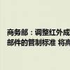 商务部：调整红外成像设备、用于目标指示的激光器等部分无人机重要部件的管制标准 将高精度惯性测量设备增列入管制范围