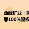 西藏矿业：拟预挂牌转让控股子公司白银扎布耶100%股权