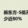 新东方-S低开近7% 第四季度经营利润同比减少近80%