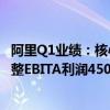 阿里Q1业绩：核心业务增长显著，经营效率提高，单季经调整EBITA利润450亿