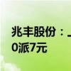 兆丰股份：上半年净利润同比降13.22% 拟10派7元