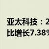 亚太科技：2024年上半年净利润2.46亿元 同比增长7.38%