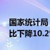 国家统计局：1—7月全国房地产开发投资同比下降10.2%