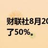 财联社8月20日电，埃及将家庭用电价格提高了50%。