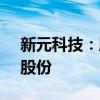 新元科技：股东张玉生拟减持不超过1.08%股份