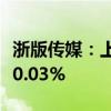 浙版传媒：上半年净利润5.06亿元 同比下降30.03%