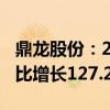 鼎龙股份：2024年上半年净利润2.18亿元 同比增长127.22%