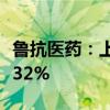 鲁抗医药：上半年净利润3亿元 同比增长128.32%