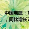 中国电建：1-7月新签合同金额7057.57亿元，同比增长7.80%