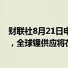 财联社8月21日电，智利国家铜业委员会（Cochilco）预测，全球锂供应将在2025年增加。