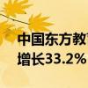 中国东方教育上半年净利润2.72亿元，同比增长33.2%