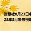 财联社8月23日电，日本7月服务价格同比增长1.4%，为2023年3月来最慢增速。