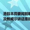 港股本周要闻前瞻：中国电信等公司将公布财报 美联储纪要及鲍威尔讲话重磅来袭