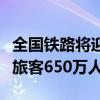 全国铁路将迎来学生客流高峰，预计发送学生旅客650万人次