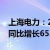 上海电力：2024年上半年净利润13.27亿元 同比增长65.72%