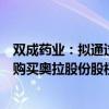 双成药业：拟通过重大资产置换、发行股份及支付现金方式购买奥拉股份股权