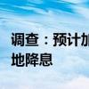 调查：预计加拿大央行明年将更快、更大幅度地降息