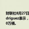 财联社8月27日电，墨西哥国家石油公司新任首席执行官Rodriguez表示，墨西哥国家石油公司的产量已增长至每日180万桶。