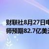 财联社8月27日电，必和必拓全年净利润79.0亿美元，分析师预期82.7亿美元。