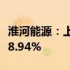 淮河能源：上半年净利润5.75亿元 同比增长58.94%